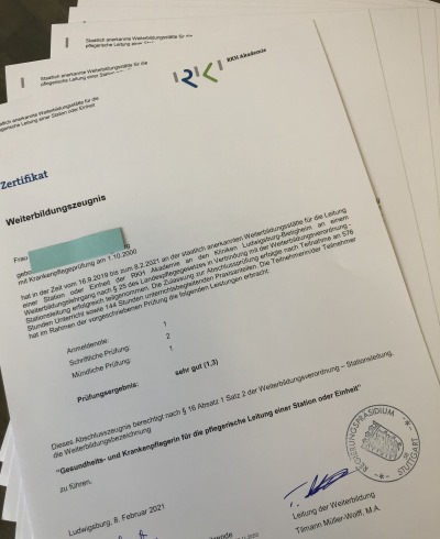 Bild Zertifikat Weiterbildung Pflegemanagement Bild Zertifikat Weiterbildung Pflegemanagement